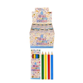 4-PIECE SMALL COLORED PENCILS IN BOX IN DISPLAY (120pcs)
