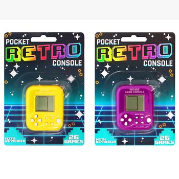 POCKET RETRO GAME CONSOLE WITH KEYCHAIN - 26 GAMES (6 pcs)