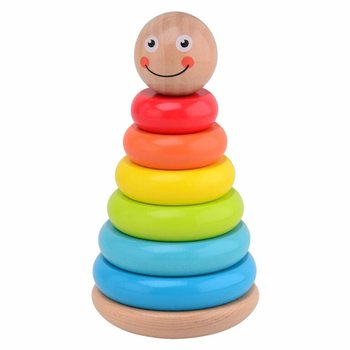JOUECO - WOODEN STACKING TOWER - Suitable for children from: 12 Months (1st.)