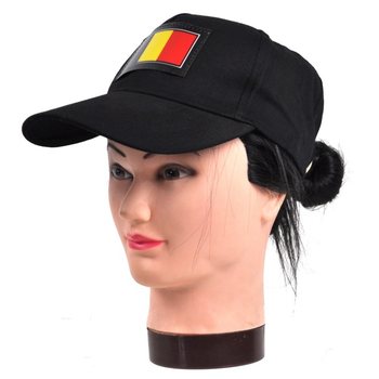 FLASHING LED PET / PARTY CAPS ON SOUND - BELGIAN FLAG (12st).