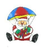 Decorative Christmas Sign - Santa on Parachute (6 pcs.)