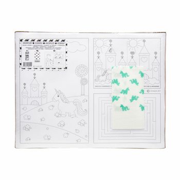 COMPLETE HOSPITALITY BOX UNICORN - 48x Pencil Sets + 100x Colouring Sheets + 100x Napkins (248 pcs)