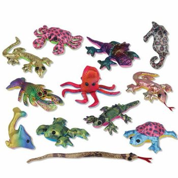 Squishy Sand Glitter Animals Display (24 pcs)