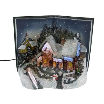 CHRISTMAS VILLAGE IN BOOK FORM WITH GLOW LIGHTING