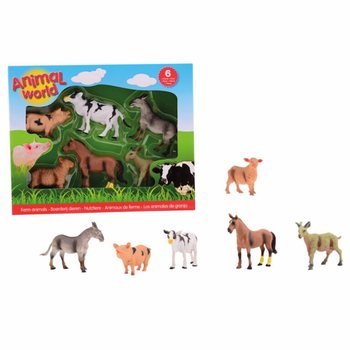 ANIMAL WORLD - PLAYSET WITH 6 PIECES FARM ANIMAL TOY FIGURES (1 pc)