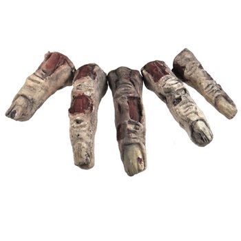 5 SEVERED HEAD DECORATION FINGERS IN HAT (6netjes)