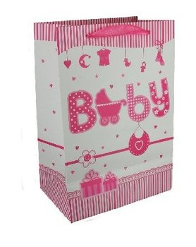 BABY BIRTH GIFT BAG - BABY PINK (12 pcs)