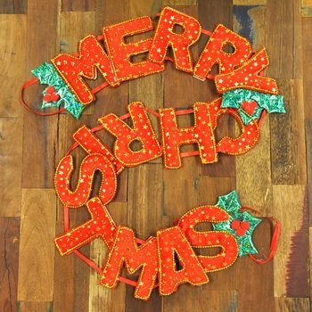 LUXURY MERRY CHRISTMAS GARLAND (6st.)