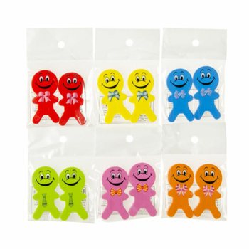 2-Piece Cheerful Smiley Erasers (36 pcs)