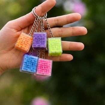 Cube Maze Game Keychain (48 pcs.)