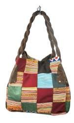 Art.no: 97728 - B-FAIR PATCHWORK BAG SMALL BROWN (1 pc)