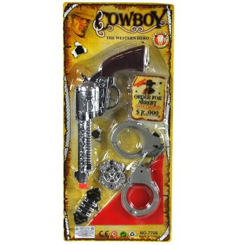 COWBOY TOY SET ON CARD - MODEL 5 (6 pcs)