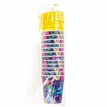 Gamer Drink Cup / Ice Cream Cup with Straw (12 pcs.)