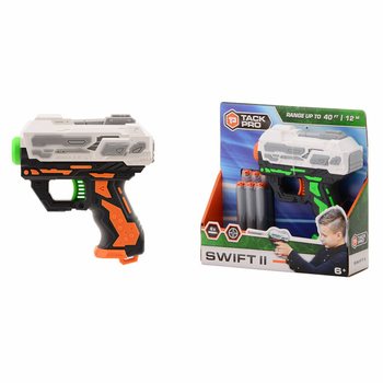 Tack Pro Swift II Dart Blaster with 6 Soft Darts