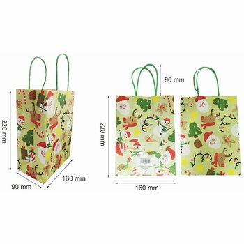 Christmas Paper Gift & Treat Bags (12 Pcs)