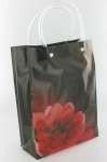 Gift Bag / Carrier Bag Black/Red Flower Large (12 pcs)