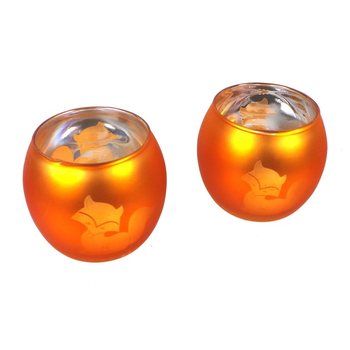 2-Piece Tealight Holder Set Fox (12 sets)