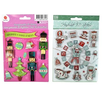 ASSORTED 3D CHRISTMAS STICKERS (6 pcs.)