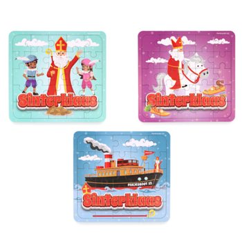 PUZZLE - SINTERKLAAS - 13 x 12 CM. IN DISPLAY (108 pcs.)