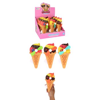 MANUAL ICE CREAM CONE HAND FAN - IN DISPLAY (12 pcs.)