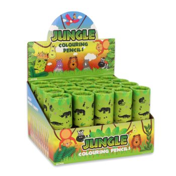 12x Colored Pencils in Case: Jungle Animal Model - Display (20 pcs.)