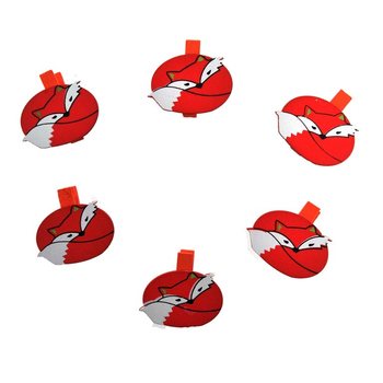 6-Piece Decorative Pegs - Model: Fox (24 sets)