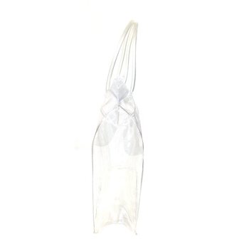 Luxury Transparent Block Bottom Packaging Bag with Sturdy Handle 18.5x18cm (25 pcs)