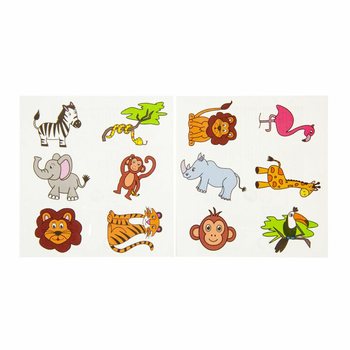 FUN TATTOOS &ndash; MODEL: JUNGLE ANIMALS (96 pcs.)