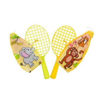 PADDLE RACKET WITH BALL - JUNGLE ANIMALS (12 pcs.)