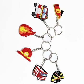 Fire Brigade Keyrings - Assorted (48 pcs)