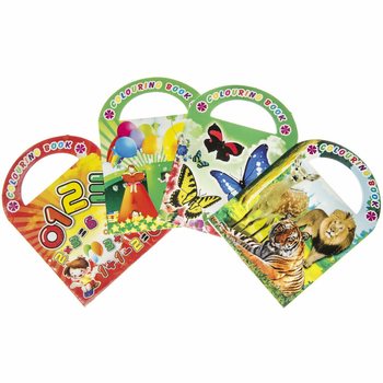 Small Mixed Coloring Books with Stickers (12 pcs)