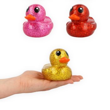 Large Mixed Coloured Glitter Bath Ducks - 10x8x8 cm - Glitter Ducks (6 pcs)