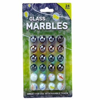 Marbles on Card - 24 Pieces (16mm)