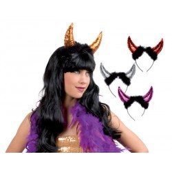 Glitter Devil Horns Headband (6 pcs)