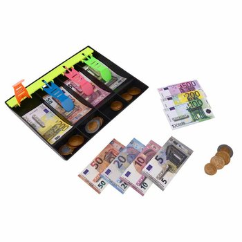Cash Register with Euro Play Money - 120 pcs
