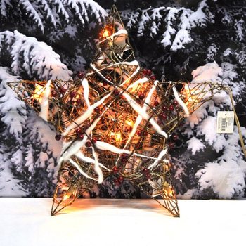 FLASHING STAR CHRISTMAS DECORATION 45 CM. (2st.)