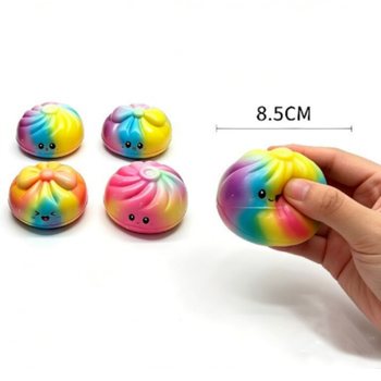 RAGE - Squishy RAINBOW Bun Dumplings LARGE - PU FOAM EDITION 8.5cm (12 pcs)