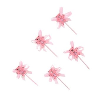 Baby Shower Cupcake Pick - Pink Bear (12 pcs)
