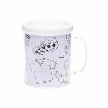Footballers Colour-Your-Own Drinking Cup (2 Pcs.)