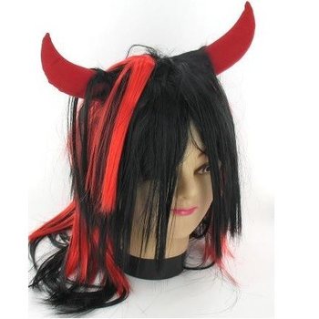 WIG WITH devil horns (5st.)