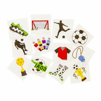 Fun Tattoos Football Theme - Display of 48 Packs (12 Tattoos per Pack)