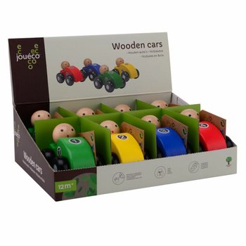 JOUECO Wooden Cars - Display of 8