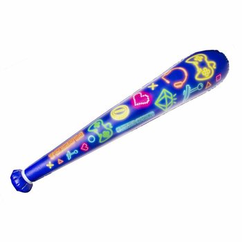 LARGE INFLATABLE GAMER BAT - 85CM - MIXED COLORS (12 pcs)