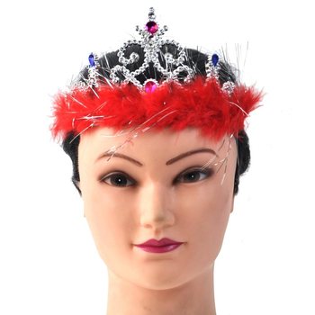 Silver Princess Crown with Plush - Model 4 (12 pcs)