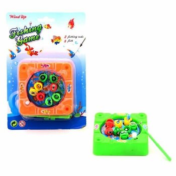 WIND-UP FISHING ROD GAME - DISPLAY OF 12 PCS