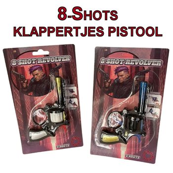 8-Shot Cap Gun on Blister Card (24pcs)