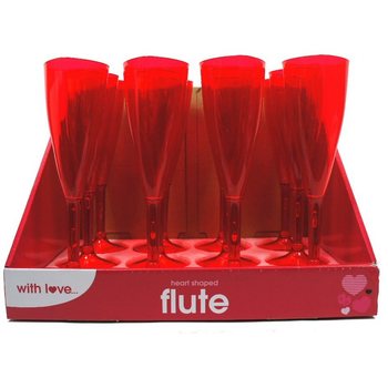 Heart-Shaped Champagne Glasses (12 pcs)