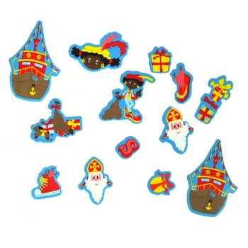 60 Sinterklaas & Piet Foam Stickers (3 Sets)