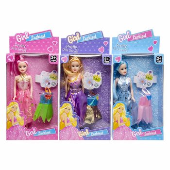 Dolls with Accessories in Display Box - 12 Pieces