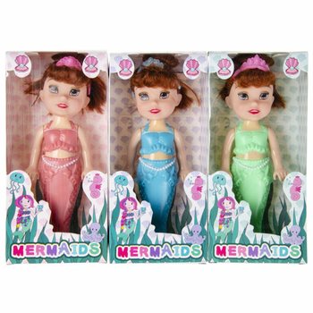 Cute Mermaid Doll in Window Box, 18 cm (12 pcs)